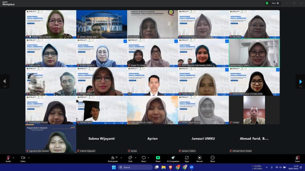 Komitmen UMKU terhadap Mutu, Prodi S1 Administrasi Rumah Sakit Ikuti Monev Pasca Akreditasi